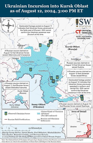 UAF Kursk Incursion August 12, 2024